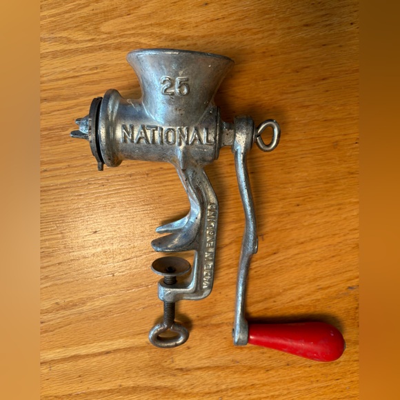 Vintage Metal Hand Crank Meat Grinder Spong National #25-England - Picture 4 of 6